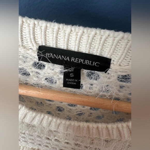 Banana Republic white mixed knitting sweater - Picture 5 of 5